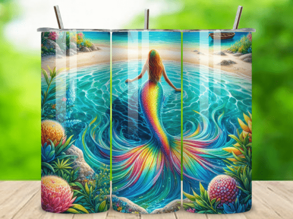 Download Mermaid Ocean Nautical Tumbler Wrap V.2 - Premium Resources