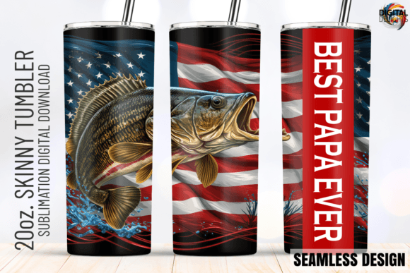 Download Best Papa Ever, Bass Fishing Tumbler PNG - Tumbler png Collection