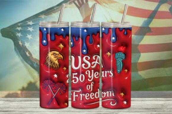 Download 3d USA 250 Years of Freedom Floral PNG - Premium Resources