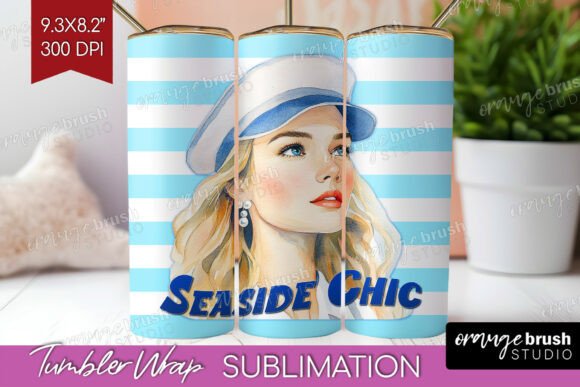 Download Sailor Girl Nautical Tumbler Wrap PNG - Premium Bundle