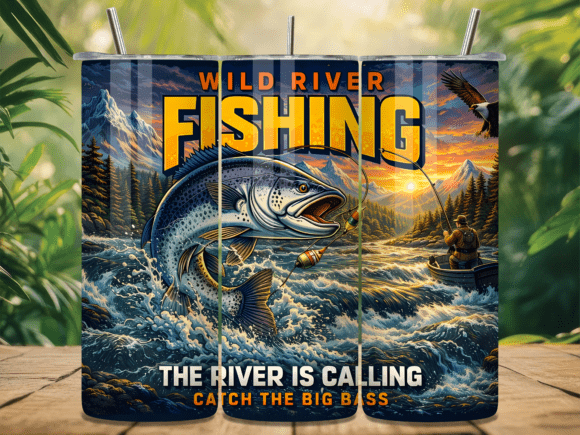 Download Wild River Big Bass Fishing Tumbler PNG - Tumbler png Collection
