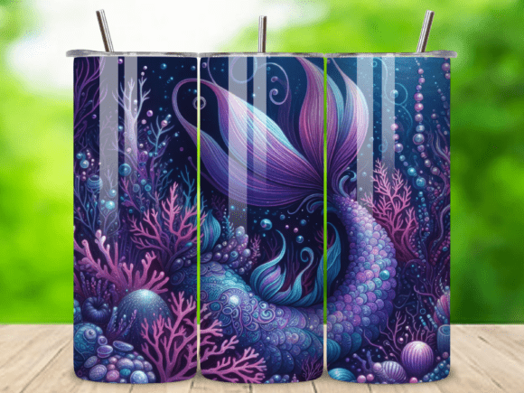 Download Mermaid Ocean Nautical Tumbler Wrap V.4 - Premium Resources