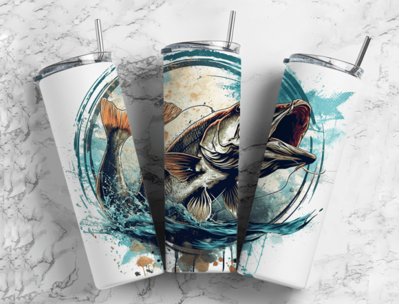 Download Bass Fishing Tumbler PNG , Sublimation F - Tumbler png Collection