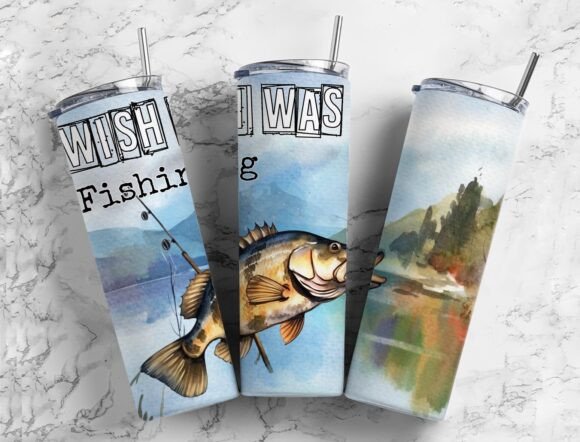 Download Wish I Was Fishing Tumbler PNG , 9.2 X 8 - Tumbler png Collection