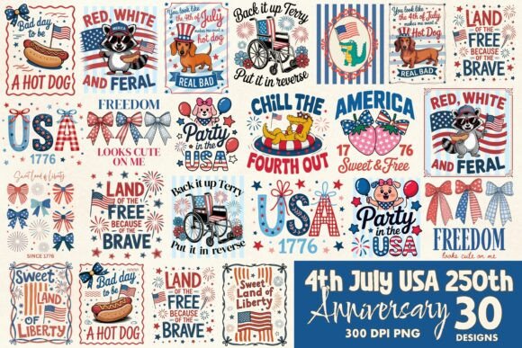 Download 4th of July USA 250th Anniversary Bundle - Premium Resources