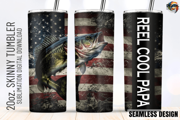 Download Reel Cool Papa, Bass Fishing Tumbler PNG - Tumbler png Collection