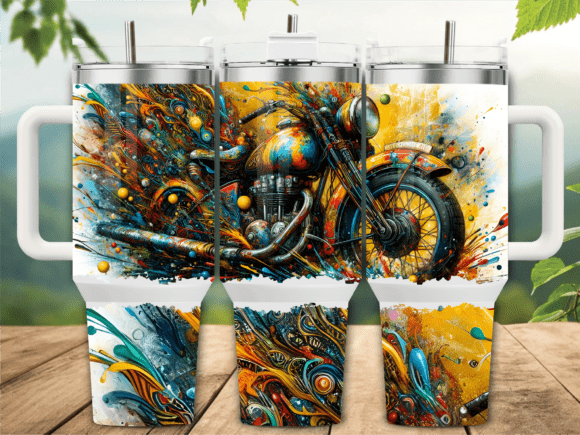 Download Abstract Paint Splatter 40oz Tumbler Png - Tumbler png Collection