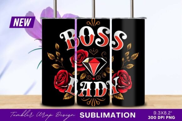 Download Boss Lady Roses Diamond Tumbler Png - Tumbler png Collection