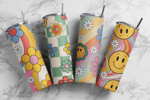 Download Retro Daisy’s 20 Oz Skinny Tumbler PNG - Tumbler png Collection
