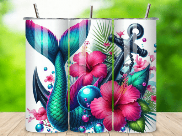 Download Mermaid Ocean Nautical Tumbler Wrap V.1 - Premium Resources